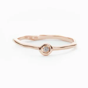 ClusterHue Prsten One Dot – šedý diamant
