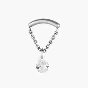 Titanový šperk s vnitřním závitem Luna Chain Drop