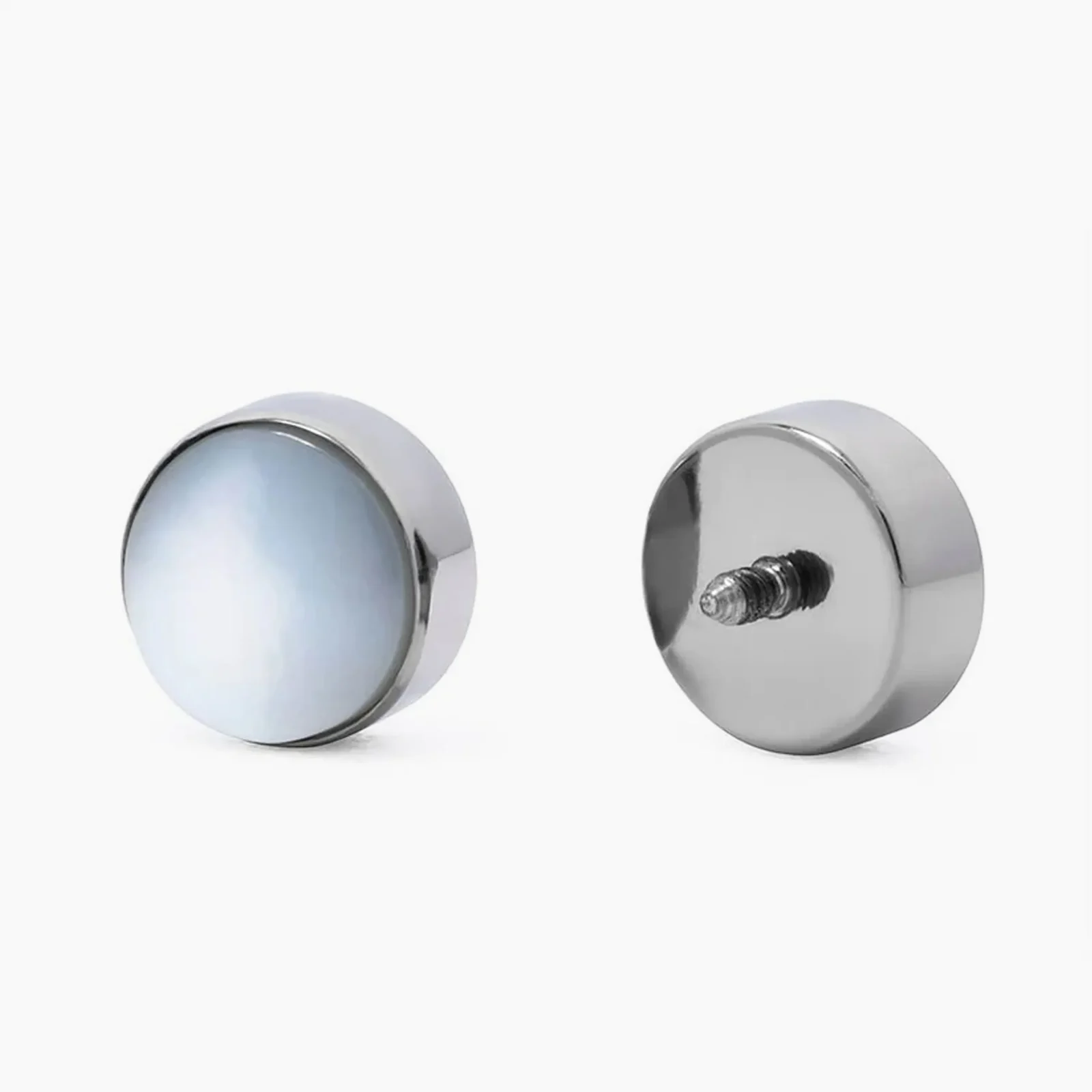 Titanový šperk s vnitřním závitem White Shell - Obrázek 2