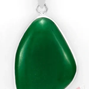 Unisex stříbrný přívěsek (Ag 925/1000) s avanturínem QA, nepravidelná kapka ca 36 x 26 mm, "energie přírody III" (AV6051P)