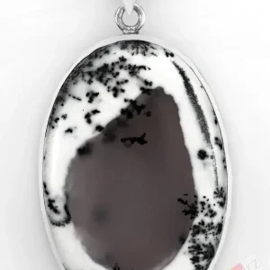 Velký stříbrný přívěsek (Ag 925/1000) s merlinitem QA, ovál cca 51 x 34 mm, RARITA (OD1818P)